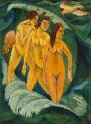 Ernst Ludwig Kirchner Three Bathers oil on canvas